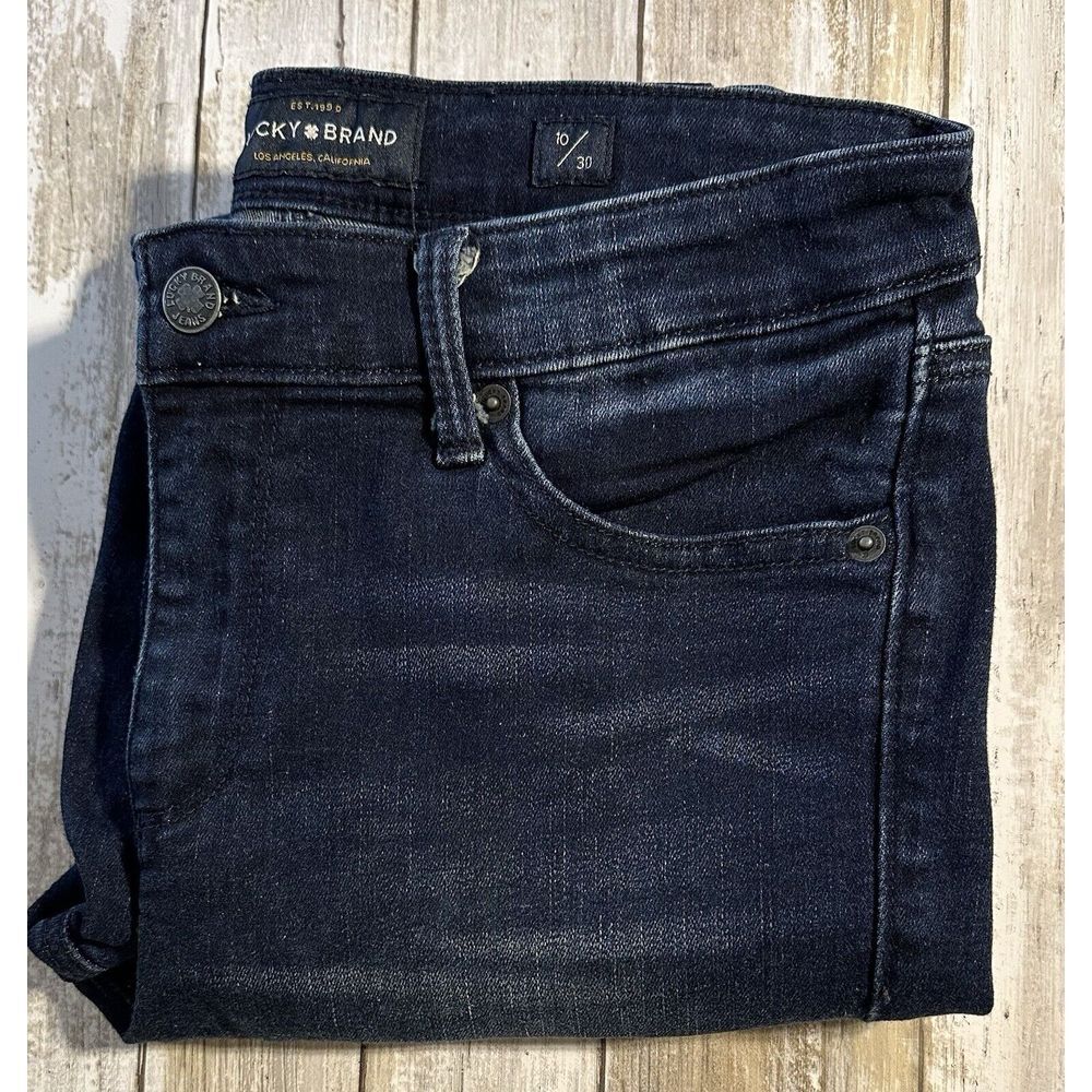 Lucky Brand Women's Ava Mid Rise Skinny Jeans Dark Blue Wash size‎ 10/30